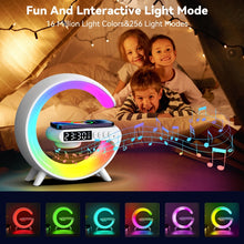 Load image into Gallery viewer, G69 G Shape Smart Bluetooth Speaker Support Wireless Charger &amp; Alarm Clock &amp; Wake-up Light, G69 (Black), G69 (White)