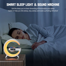 Load image into Gallery viewer, G69 G Shape Smart Bluetooth Speaker Support Wireless Charger &amp; Alarm Clock &amp; Wake-up Light, G69 (Black), G69 (White)