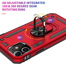 Load image into Gallery viewer, Shockproof TPU + PC Protective Case with 360 Degree Rotating Holder, For iPhone 12 Pro Max, For iPhone 12 / 12 Pro, For iPhone 12 mini, For Xiaomi Redmi 9, For Huawei Y7p / P40 Lite E, For Samsung Galaxy Note20, For Samsung Galaxy Note20 Ultra