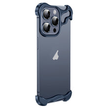 Load image into Gallery viewer, Frameless Metal Corner Pad Phone Case with Lens Film, For iPhone 13 Pro, For iPhone 13