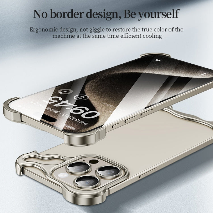 Frameless Metal Corner Pad Phone Case with Lens Film, For iPhone 13 Pro, For iPhone 13