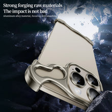 Load image into Gallery viewer, Frameless Metal Corner Pad Phone Case with Lens Film, For iPhone 13 Pro, For iPhone 13