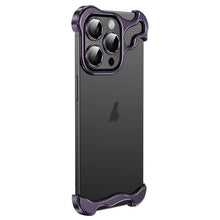 Load image into Gallery viewer, Frameless Metal Corner Pad Phone Case with Lens Film, For iPhone 13 Pro, For iPhone 13