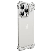Load image into Gallery viewer, Frameless Metal Corner Pad Phone Case with Lens Film, For iPhone 13 Pro, For iPhone 13