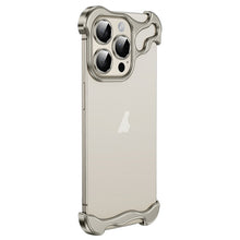 Load image into Gallery viewer, Frameless Metal Corner Pad Phone Case with Lens Film, For iPhone 13 Pro, For iPhone 13