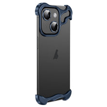 Load image into Gallery viewer, Frameless Metal Corner Pad Phone Case with Lens Film, For iPhone 13 Pro, For iPhone 13