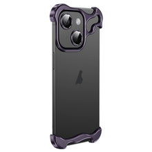 Load image into Gallery viewer, Frameless Metal Corner Pad Phone Case with Lens Film, For iPhone 13 Pro, For iPhone 13