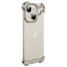 Load image into Gallery viewer, Frameless Metal Corner Pad Phone Case with Lens Film, For iPhone 13 Pro, For iPhone 13