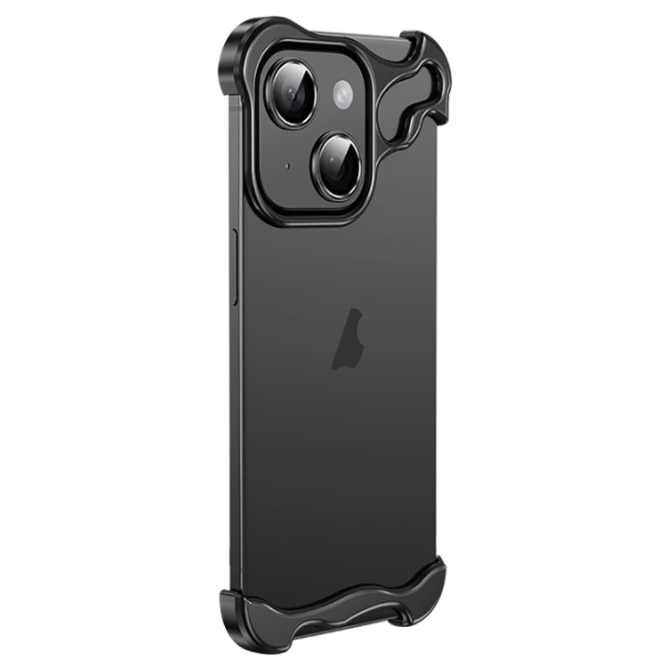 Frameless Metal Corner Pad Phone Case with Lens Film, For iPhone 13 Pro, For iPhone 13
