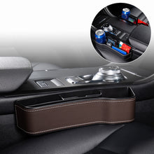 Load image into Gallery viewer, Car Multi-functional Console Box Cup Holder Seat Gap Side Storage Box, Leather Style, Brown Front Passenger Seat, Beige Front Passenger Seat, Black Front Passenger Seat, Black Main Driver Seat, Beige Main Driver Seat, Brown Main Driver Seat