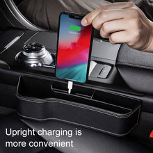 Load image into Gallery viewer, Car Multi-functional Console Box Cup Holder Seat Gap Side Storage Box, Leather Style, Brown Front Passenger Seat, Beige Front Passenger Seat, Black Front Passenger Seat, Black Main Driver Seat, Beige Main Driver Seat, Brown Main Driver Seat