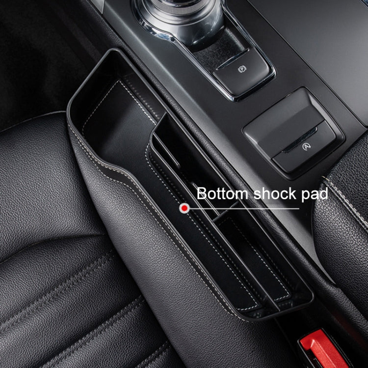 Car Multi-functional Console Box Cup Holder Seat Gap Side Storage Box, Leather Style, Brown Front Passenger Seat, Beige Front Passenger Seat, Black Front Passenger Seat, Black Main Driver Seat, Beige Main Driver Seat, Brown Main Driver Seat