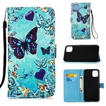 Load image into Gallery viewer, Painted Flat Texture Leather Case with Lanyard &amp; Card Slot &amp; Wallet &amp; Holder, For iPhone 12 mini, For iPhone 12 / 12 Pro, For iPhone 12 Pro Max