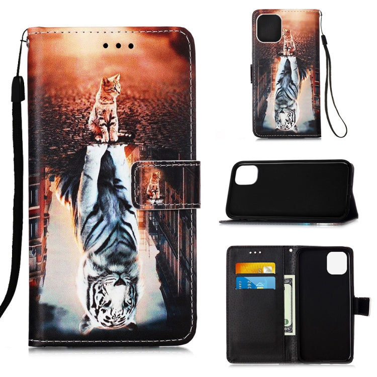 Painted Flat Texture Leather Case with Lanyard & Card Slot & Wallet & Holder, For iPhone 12 mini, For iPhone 12 / 12 Pro, For iPhone 12 Pro Max