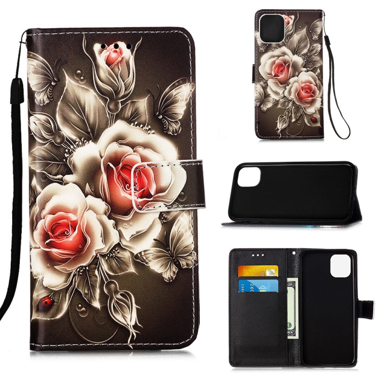 Painted Flat Texture Leather Case with Lanyard & Card Slot & Wallet & Holder, For iPhone 12 mini, For iPhone 12 / 12 Pro, For iPhone 12 Pro Max