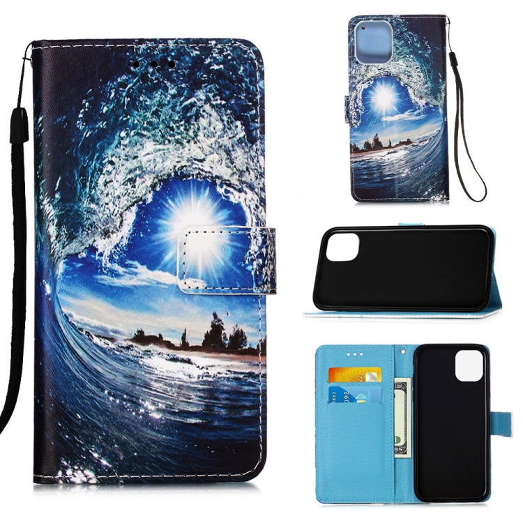 Painted Flat Texture Leather Case with Lanyard & Card Slot & Wallet & Holder, For iPhone 12 mini, For iPhone 12 / 12 Pro, For iPhone 12 Pro Max