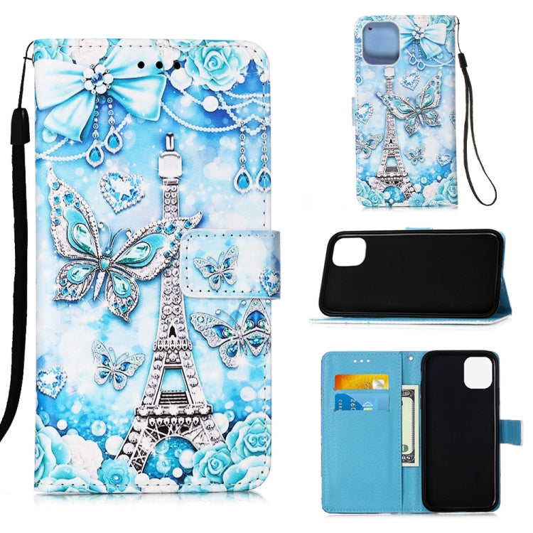 Painted Flat Texture Leather Case with Lanyard & Card Slot & Wallet & Holder, For iPhone 12 mini, For iPhone 12 / 12 Pro, For iPhone 12 Pro Max