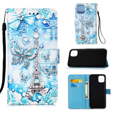Load image into Gallery viewer, Painted Flat Texture Leather Case with Lanyard &amp; Card Slot &amp; Wallet &amp; Holder, For iPhone 12 mini, For iPhone 12 / 12 Pro, For iPhone 12 Pro Max