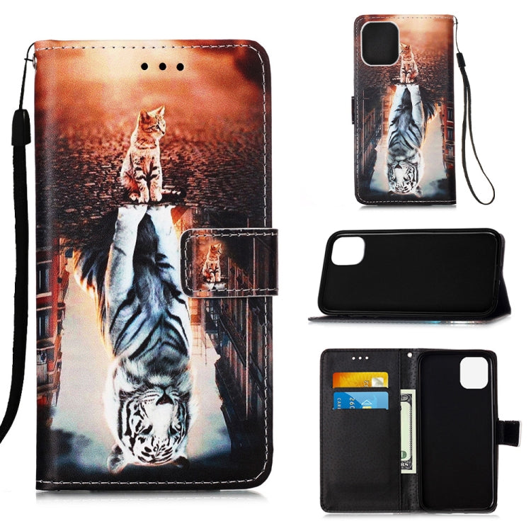 Painted Flat Texture Leather Case with Lanyard & Card Slot & Wallet & Holder, For iPhone 12 mini, For iPhone 12 / 12 Pro, For iPhone 12 Pro Max