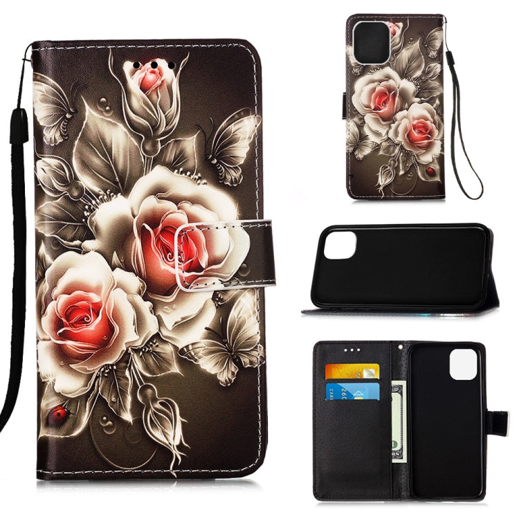 Painted Flat Texture Leather Case with Lanyard & Card Slot & Wallet & Holder, For iPhone 12 mini, For iPhone 12 / 12 Pro, For iPhone 12 Pro Max