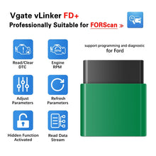 Load image into Gallery viewer, Vgate VLINKER FD + V2.2 Bluetooth 4.0 Car OBD Fault Diagnosis Detector, FD + V2.2 Bluetooth 4.0