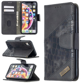 Matching Color Crocodile Texture Horizontal Flip PU Leather Case with Wallet & Holder & Card Slots, For iPhone XR, For iPhone XS Max, For iPhone XS / X, For iPhone 6 Plus, For iPhone 8 Plus, For iPhone 11 Pro Max, For iPhone 11 Pro