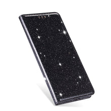 Load image into Gallery viewer, Ultrathin Glitter Magnetic Horizontal Flip Leather Case with Holder &amp; Card Slots, For iPhone XR