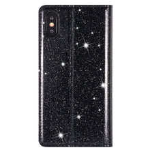 Load image into Gallery viewer, Ultrathin Glitter Magnetic Horizontal Flip Leather Case with Holder &amp; Card Slots, For iPhone XR