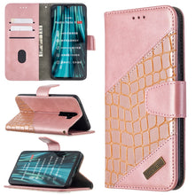 Load image into Gallery viewer, Matching Color Crocodile Texture Horizontal Flip PU Leather Case with Wallet &amp; Holder &amp; Card Slots, For Xiaomi Redmi 8 Pro, For Xiaomi Redmi  Note 9