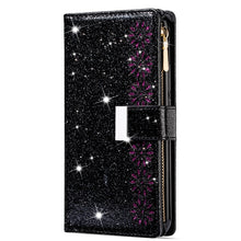 Load image into Gallery viewer, Multi-card Slots Starry Sky Laser Carving Glitter Zipper Horizontal Flip Leather Case with Holder &amp; Wallet &amp; Lanyard, For Xiaomi Redmi Note 8, For Xiaomi Redmi Note 8 Pro, For Xiaomi Redmi 8A / 8A Dual / 8, For Xiaomi Redmi K30, For Xiaomi Redmi K30 Pr...