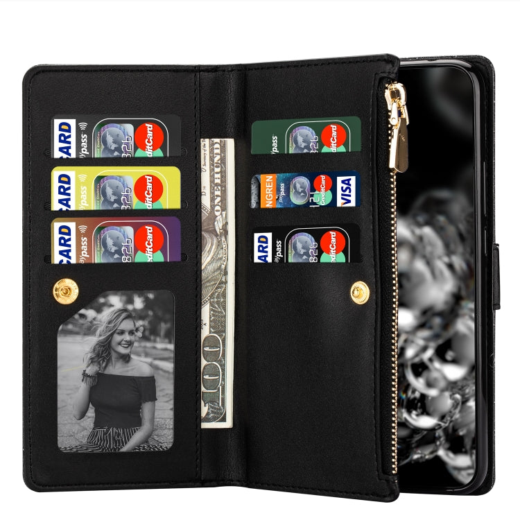 Multi-card Slots Starry Sky Laser Carving Glitter Zipper Horizontal Flip Leather Case with Holder & Wallet & Lanyard, For Xiaomi Redmi Note 8, For Xiaomi Redmi Note 8 Pro, For Xiaomi Redmi 8A / 8A Dual / 8, For Xiaomi Redmi K30, For Xiaomi Redmi K30 Pr...