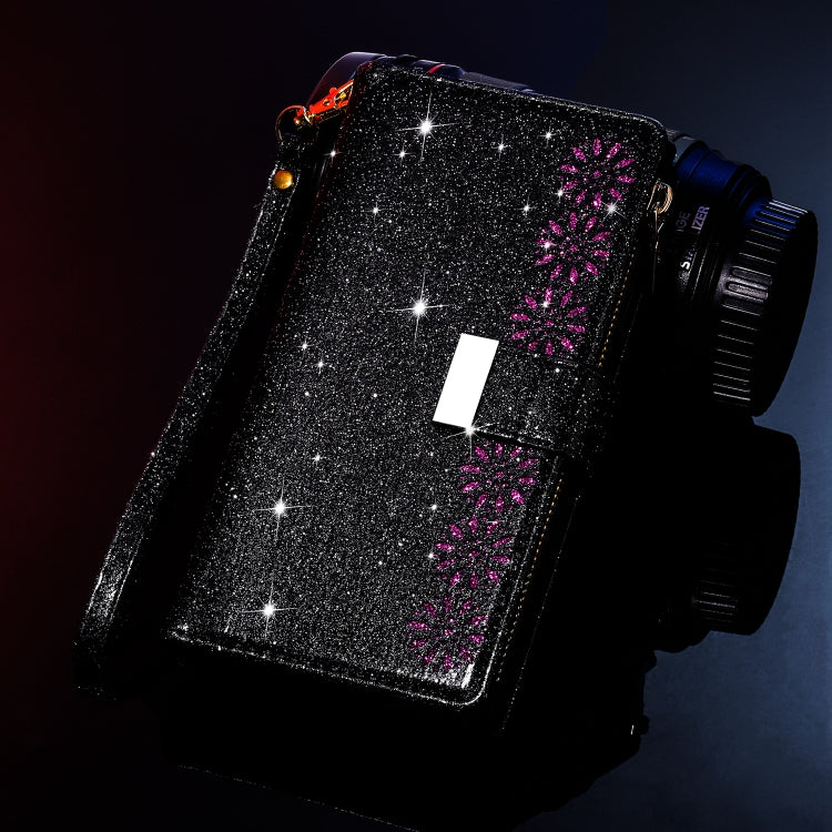 Multi-card Slots Starry Sky Laser Carving Glitter Zipper Horizontal Flip Leather Case with Holder & Wallet & Lanyard, For Xiaomi Redmi Note 8, For Xiaomi Redmi Note 8 Pro, For Xiaomi Redmi 8A / 8A Dual / 8, For Xiaomi Redmi K30, For Xiaomi Redmi K30 Pr...