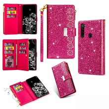 Load image into Gallery viewer, Multi-card Slots Starry Sky Laser Carving Glitter Zipper Horizontal Flip Leather Case with Holder &amp; Wallet &amp; Lanyard, For Xiaomi Redmi Note 8, For Xiaomi Redmi Note 8 Pro, For Xiaomi Redmi 8A / 8A Dual / 8, For Xiaomi Redmi K30, For Xiaomi Redmi K30 Pr...