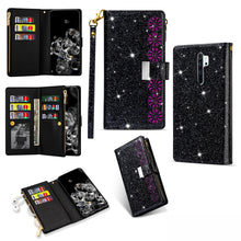 Load image into Gallery viewer, Multi-card Slots Starry Sky Laser Carving Glitter Zipper Horizontal Flip Leather Case with Holder &amp; Wallet &amp; Lanyard, For Xiaomi Redmi Note 8, For Xiaomi Redmi Note 8 Pro, For Xiaomi Redmi 8A / 8A Dual / 8, For Xiaomi Redmi K30, For Xiaomi Redmi K30 Pr...