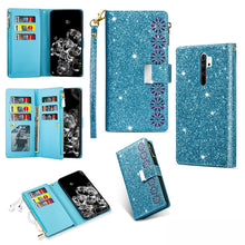 Load image into Gallery viewer, Multi-card Slots Starry Sky Laser Carving Glitter Zipper Horizontal Flip Leather Case with Holder &amp; Wallet &amp; Lanyard, For Xiaomi Redmi Note 8, For Xiaomi Redmi Note 8 Pro, For Xiaomi Redmi 8A / 8A Dual / 8, For Xiaomi Redmi K30, For Xiaomi Redmi K30 Pr...