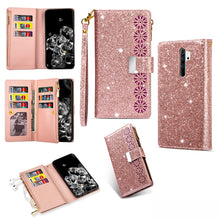 Load image into Gallery viewer, Multi-card Slots Starry Sky Laser Carving Glitter Zipper Horizontal Flip Leather Case with Holder &amp; Wallet &amp; Lanyard, For Xiaomi Redmi Note 8, For Xiaomi Redmi Note 8 Pro, For Xiaomi Redmi 8A / 8A Dual / 8, For Xiaomi Redmi K30, For Xiaomi Redmi K30 Pr...