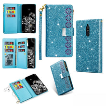 Load image into Gallery viewer, Multi-card Slots Starry Sky Laser Carving Glitter Zipper Horizontal Flip Leather Case with Holder &amp; Wallet &amp; Lanyard, For Xiaomi Redmi Note 8, For Xiaomi Redmi Note 8 Pro, For Xiaomi Redmi 8A / 8A Dual / 8, For Xiaomi Redmi K30, For Xiaomi Redmi K30 Pr...