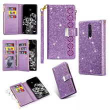Load image into Gallery viewer, Multi-card Slots Starry Sky Laser Carving Glitter Zipper Horizontal Flip Leather Case with Holder &amp; Wallet &amp; Lanyard, For Xiaomi Redmi Note 8, For Xiaomi Redmi Note 8 Pro, For Xiaomi Redmi 8A / 8A Dual / 8, For Xiaomi Redmi K30, For Xiaomi Redmi K30 Pr...