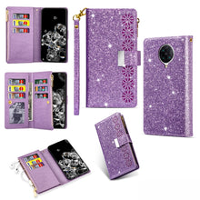 Load image into Gallery viewer, Multi-card Slots Starry Sky Laser Carving Glitter Zipper Horizontal Flip Leather Case with Holder &amp; Wallet &amp; Lanyard, For Xiaomi Redmi Note 8, For Xiaomi Redmi Note 8 Pro, For Xiaomi Redmi 8A / 8A Dual / 8, For Xiaomi Redmi K30, For Xiaomi Redmi K30 Pr...