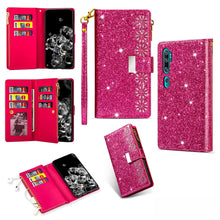 Load image into Gallery viewer, Multi-card Slots Starry Sky Laser Carving Glitter Zipper Horizontal Flip Leather Case with Holder &amp; Wallet &amp; Lanyard, For Xiaomi Redmi Note 8, For Xiaomi Redmi Note 8 Pro, For Xiaomi Redmi 8A / 8A Dual / 8, For Xiaomi Redmi K30, For Xiaomi Redmi K30 Pr...