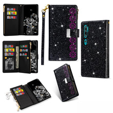 Load image into Gallery viewer, Multi-card Slots Starry Sky Laser Carving Glitter Zipper Horizontal Flip Leather Case with Holder &amp; Wallet &amp; Lanyard, For Xiaomi Redmi Note 8, For Xiaomi Redmi Note 8 Pro, For Xiaomi Redmi 8A / 8A Dual / 8, For Xiaomi Redmi K30, For Xiaomi Redmi K30 Pr...