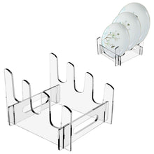 Load image into Gallery viewer, Acrylic Removable Plate Storage Rack Multi-layer Dish Drainer, 16.5 x 15.3 x 11.5cm, 21.6 x 15.3 x 12.5cm, 26.7 x 15.3 x 14cm