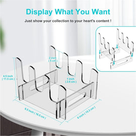Acrylic Removable Plate Storage Rack Multi-layer Dish Drainer, 16.5 x 15.3 x 11.5cm, 21.6 x 15.3 x 12.5cm, 26.7 x 15.3 x 14cm