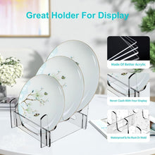 Load image into Gallery viewer, Acrylic Removable Plate Storage Rack Multi-layer Dish Drainer, 16.5 x 15.3 x 11.5cm, 21.6 x 15.3 x 12.5cm, 26.7 x 15.3 x 14cm