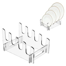 Load image into Gallery viewer, Acrylic Removable Plate Storage Rack Multi-layer Dish Drainer, 16.5 x 15.3 x 11.5cm, 21.6 x 15.3 x 12.5cm, 26.7 x 15.3 x 14cm