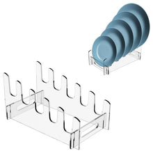 Load image into Gallery viewer, Acrylic Removable Plate Storage Rack Multi-layer Dish Drainer, 16.5 x 15.3 x 11.5cm, 21.6 x 15.3 x 12.5cm, 26.7 x 15.3 x 14cm