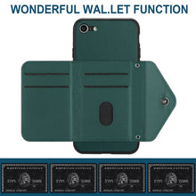 Load image into Gallery viewer, Rhombic Texture Card Bag RFID Phone Case with Long Lanyard, For iPhone SE 2022 / SE 2020, For iPhone 13 Pro Max, For iPhone 13 Pro, For iPhone 13, For iPhone 13 mini, For iPhone 12, For iPhone 12 Pro Max, For iPhone 12 Pro