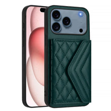 Load image into Gallery viewer, Rhombic Texture Card Bag RFID Phone Case with Long Lanyard, For iPhone 17 Pro Max, For iPhone 17 Pro, For iPhone 17, For iPhone Air, For iPhone 16 Pro Max, For iPhone 16 Pro, For iPhone 16 Plus, For iPhone 16