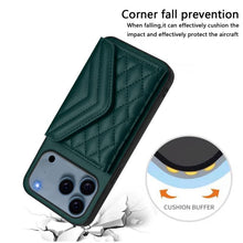 Load image into Gallery viewer, Rhombic Texture Card Bag RFID Phone Case with Long Lanyard, For iPhone 17 Pro Max, For iPhone 17 Pro, For iPhone 17, For iPhone Air, For iPhone 16 Pro Max, For iPhone 16 Pro, For iPhone 16 Plus, For iPhone 16