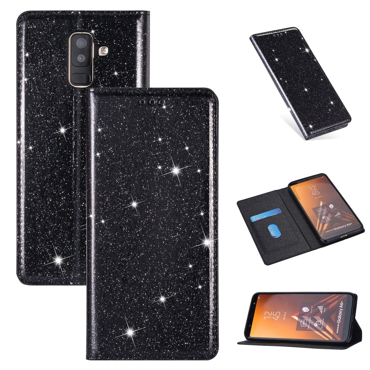 Ultrathin Glitter Magnetic Horizontal Flip Leather Case with Holder & Card Slots, For Samsung Galaxy A6+ / J8 (2018), For Samsung Galaxy A10e, For Samsung Galaxy A20 / A30, For Samsung Galaxy A20e, For Samsung Galaxy A40, For Samsung Galaxy A60        ...